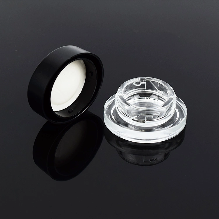 New Design 5ml Oval Concentrate Glass Jar with Child Resistant Plastic Lid