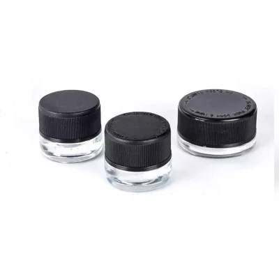 Barattolo di stoccaggio concentrato di vetro da 5 ml 7 ml 9 ml di vendita calda con tappo a prova di bambino per olio di cera per crema per gli occhi